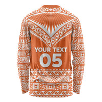 Personalised Tonga Tailulu College Long Sleeve Shirt Tongan Kupesi Pattern LT05 - Polynesian Pride
