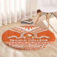 Tonga Tailulu College Round Carpet Tongan Kupesi Pattern
