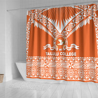 Tonga Tailulu College Shower Curtain Tongan Kupesi Pattern