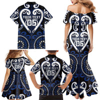 Custom Aotearoa Ngati Tuwharetoa Family Matching Mermaid Dress and Hawaiian Shirt Maori Tribal Pattern LT05 - Polynesian Pride