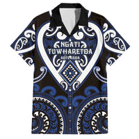 Custom Aotearoa Ngati Tuwharetoa Family Matching Off The Shoulder Long Sleeve Dress and Hawaiian Shirt Maori Tribal Pattern