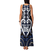 Custom Aotearoa Ngati Tuwharetoa Family Matching Tank Maxi Dress and Hawaiian Shirt Maori Tribal Pattern
