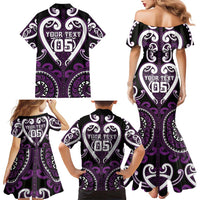 Custom Aotearoa Rangitane Family Matching Mermaid Dress and Hawaiian Shirt Maori Tribal Pattern LT05 - Polynesian Pride