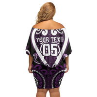 Custom Aotearoa Rangitane Family Matching Off Shoulder Short Dress and Hawaiian Shirt Maori Tribal Pattern LT05 - Polynesian Pride
