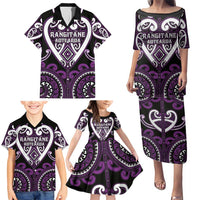 Custom Aotearoa Rangitane Family Matching Puletasi and Hawaiian Shirt Maori Tribal Pattern