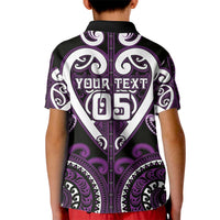Custom Aotearoa Rangitane Kid Polo Shirt Maori Tribal Pattern
