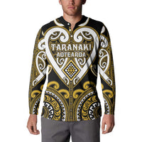 Custom Aotearoa Taranaki Button Sweatshirt Maori Tribal Pattern