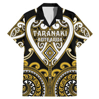 Custom Aotearoa Taranaki Family Matching Mermaid Dress and Hawaiian Shirt Maori Tribal Pattern LT05 Dad's Shirt - Short Sleeve Yellow - Polynesian Pride