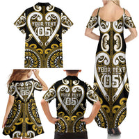 Custom Aotearoa Taranaki Family Matching Summer Maxi Dress and Hawaiian Shirt Maori Tribal Pattern LT05 - Polynesian Pride