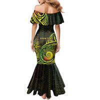 Personalised Fiji Lovoni Day Family Matching Mermaid Dress and Hawaiian Shirt 154th Years LT05 - Polynesian Pride