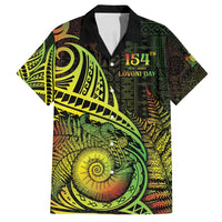 Personalised Fiji Lovoni Day Family Matching Tank Maxi Dress and Hawaiian Shirt 154th Years LT05 Dad's Shirt - Short Sleeve Reggae - Polynesian Pride