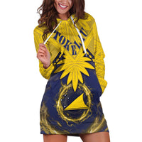 Tokelau Tokehega Day Hoodie Dress National Badge Special Style LT05 Yellow - Polynesian Pride