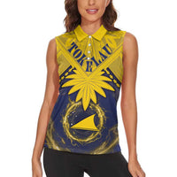 Tokelau Tokehega Day Women Sleeveless Polo Shirt National Badge Special Style LT05 - Polynesian Pride