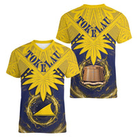 Tokelau Tokehega Day Women V-Neck T-Shirt National Badge Special Style LT05 - Polynesian Pride