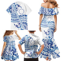 Pohnpei Liberation Day Family Matching Mermaid Dress and Hawaiian Shirt Polynesian Floral Tattoo LT05 - Polynesian Pride