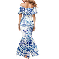 Pohnpei Liberation Day Family Matching Mermaid Dress and Hawaiian Shirt Polynesian Floral Tattoo LT05 - Polynesian Pride