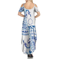 Pohnpei Liberation Day Family Matching Summer Maxi Dress and Hawaiian Shirt Polynesian Floral Tattoo LT05 - Polynesian Pride