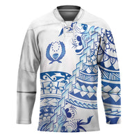 Pohnpei Liberation Day Hockey Jersey Polynesian Floral Tattoo - Polynesian Pride