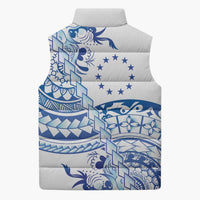Pohnpei Liberation Day Sleeveless Puffer Jacket Polynesian Floral Tattoo LT05 - Polynesian Pride