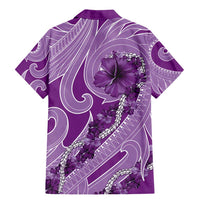 Hawaii Violet Hibiscus Pikake Lei Family Matching Mermaid Dress and Hawaiian Shirt LT05 - Polynesian Pride