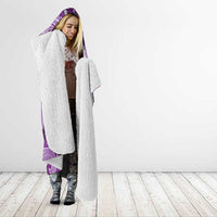 Hawaii Violet Hibiscus Pikake Lei Hooded Blanket - Polynesian Pride