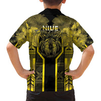 Niue The Rock Family Matching Off Shoulder Maxi Dress and Hawaiian Shirt The Island Of The Uga LT05 - Polynesian Pride