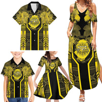 Niue The Rock Family Matching Summer Maxi Dress and Hawaiian Shirt The Island Of The Uga LT05 - Polynesian Pride