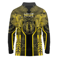 Niue The Rock Long Sleeve Polo Shirt The Island Of The Uga LT05 - Polynesian Pride