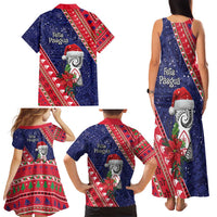 Guam Christmas Family Matching Tank Maxi Dress and Hawaiian Shirt Felis Nabidat Guaman Seal With Poinsettia LT05 - Polynesian Pride
