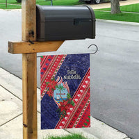 Guam Christmas Garden Flag Felis Nabidat Guaman Seal With Poinsettia LT05 - Polynesian Pride