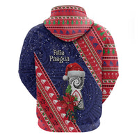 Guam Christmas Hoodie Felis Nabidat Guaman Seal With Poinsettia LT05 - Polynesian Pride