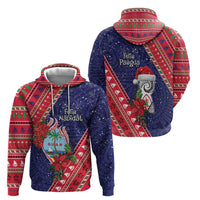 Guam Christmas Hoodie Felis Nabidat Guaman Seal With Poinsettia LT05 - Polynesian Pride