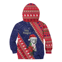 Guam Christmas Kid Hoodie Felis Nabidat Guaman Seal With Poinsettia LT05 - Polynesian Pride