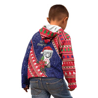 Guam Christmas Kid Hoodie Felis Nabidat Guaman Seal With Poinsettia LT05 - Polynesian Pride