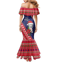 Guam Christmas Mermaid Dress Felis Nabidat Guaman Seal With Poinsettia LT05 - Polynesian Pride
