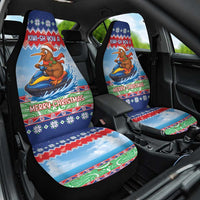 New Zealand Christmas Car Seat Cover Funny Jet Ride Kiwi Xmas LT05 One Size Blue - Polynesian Pride