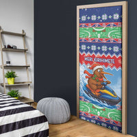 New Zealand Christmas Door Cover Funny Jet Ride Kiwi Xmas LT05 - Polynesian Pride