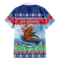 New Zealand Christmas Family Matching Off The Shoulder Long Sleeve Dress and Hawaiian Shirt Funny Jet Ride Kiwi Xmas LT05 - Polynesian Pride