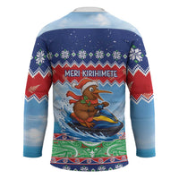 New Zealand Christmas Hockey Jersey Funny Jet Ride Kiwi Xmas LT05 - Polynesian Pride
