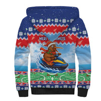 New Zealand Christmas Sherpa Hoodie Funny Jet Ride Kiwi Xmas LT05 - Polynesian Pride