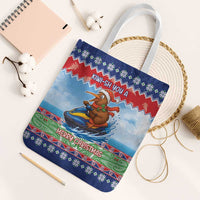 New Zealand Christmas Tote Bag Funny Jet Ride Kiwi Xmas - Polynesian Pride