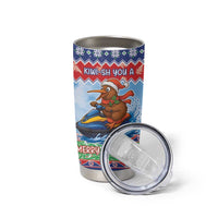New Zealand Christmas Tumbler Cup Funny Jet Ride Kiwi Xmas LT05 - Polynesian Pride