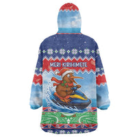 New Zealand Christmas Wearable Blanket Hoodie Funny Jet Ride Kiwi Xmas LT05 - Polynesian Pride