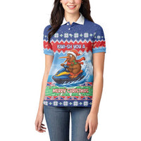 New Zealand Christmas Women Polo Shirt Funny Jet Ride Kiwi Xmas - Polynesian Pride