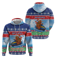 New Zealand Christmas Zip Hoodie Funny Jet Ride Kiwi Xmas LT05 - Polynesian Pride