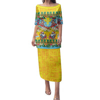 Hawaii Christmas Family Matching Puletasi and Hawaiian Shirt Mele Kalikimaka Tropical Vibes LT05 Mom's Dress Colorful - Polynesian Pride
