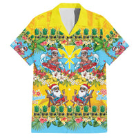 Hawaii Christmas Family Matching Summer Maxi Dress and Hawaiian Shirt Mele Kalikimaka Tropical Vibes LT05 Dad's Shirt - Short Sleeve Colorful - Polynesian Pride