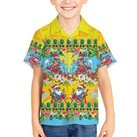 Hawaii Christmas Kid Hawaiian Shirt Mele Kalikimaka Tropical Vibes - Polynesian Pride