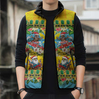 Hawaii Christmas Sleeveless Puffer Jacket Mele Kalikimaka Tropical Vibes - Polynesian Pride