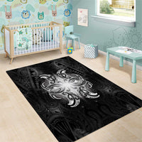 New Zealand Matariki Area Rug Maori Moko Black Galaxy